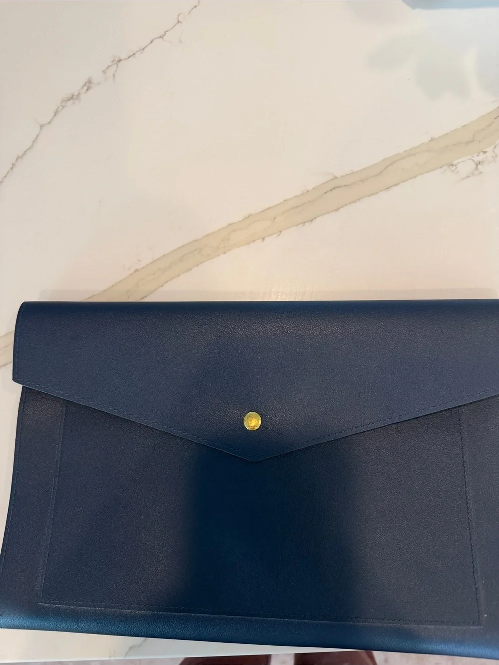 Glass Ladder & CO Navy Vegan Leather Pouch